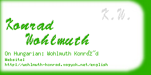 konrad wohlmuth business card